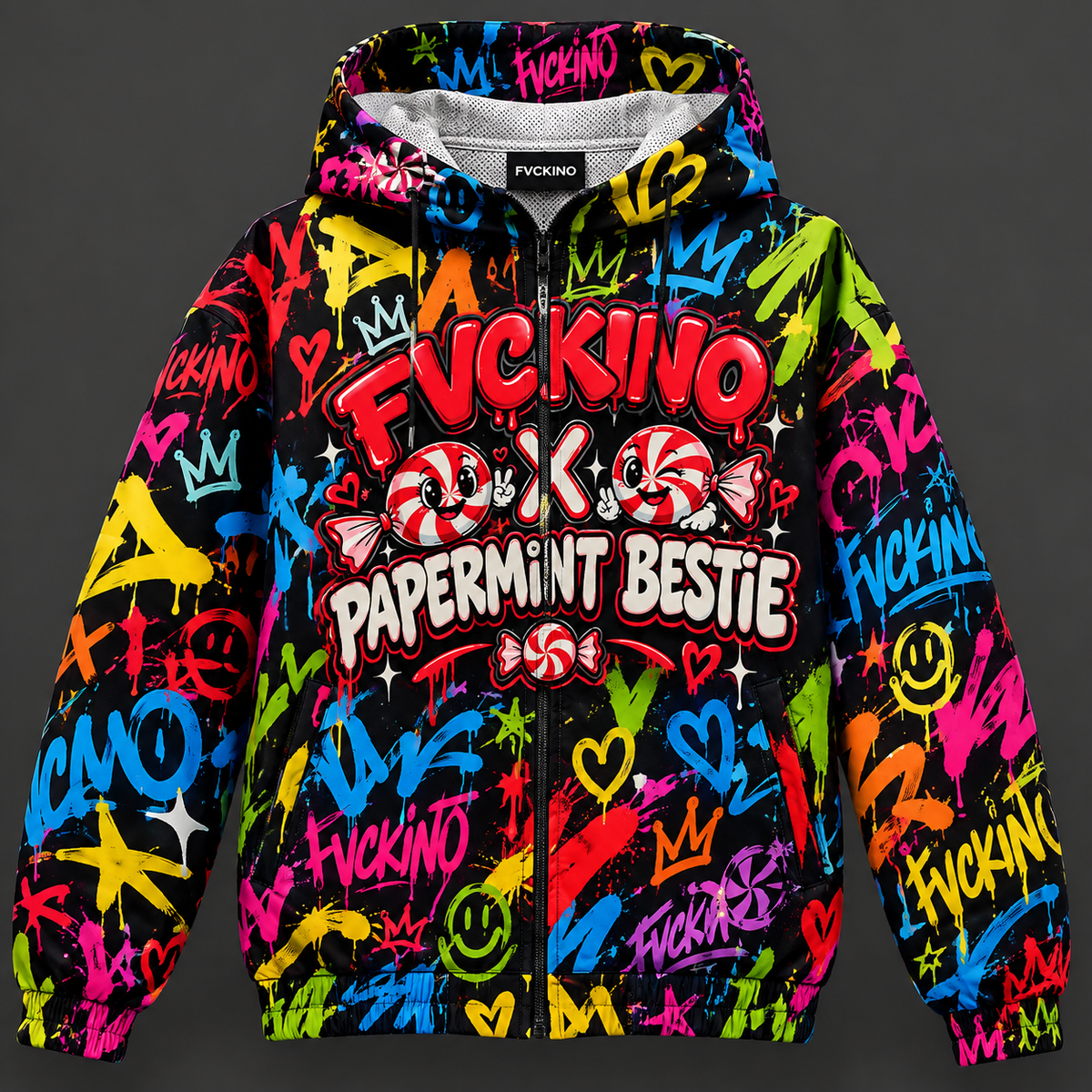 Peppermint  cropped windbreaker